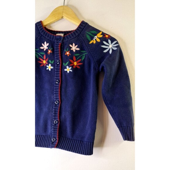 HANNAH ANDERSON Knit Floral Print Button Up Cardigan Girls Sz 6/7 Cottage Core - Picture 8 of 8